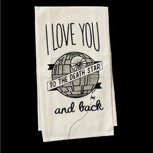 Star Wars I Love You To The Death Star & Back Tea Towel kitchen